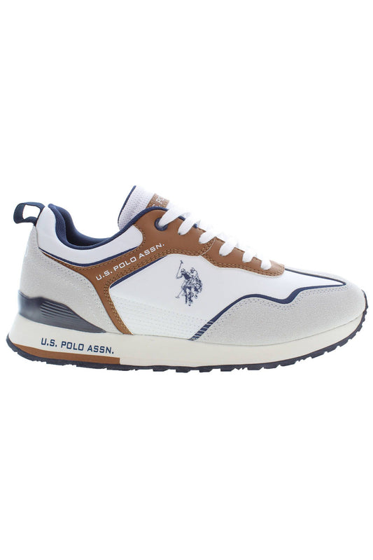 White Polyester Men Sneaker