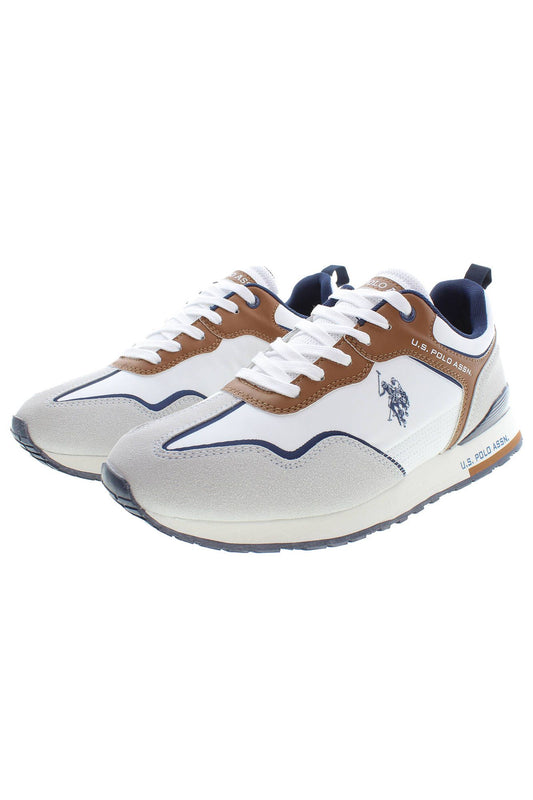 White Polyester Men Sneaker