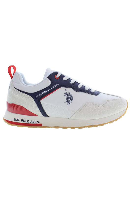 White Polyester Men Sneaker