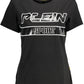 Black Cotton Women T-Shirt