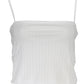 White Elastane Women Top