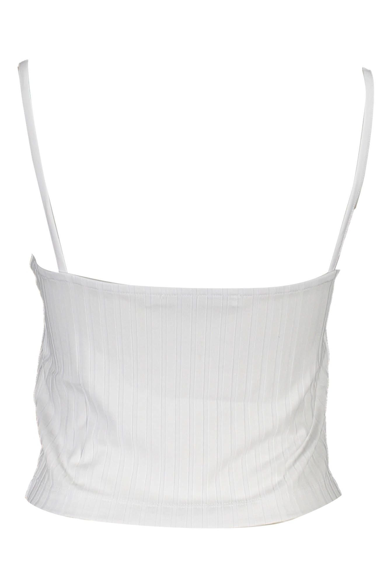 White Elastane Women Top