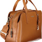 Brown Polyester Women Handbag