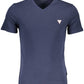 Blue Cotton Men T-Shirt