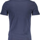 Blue Cotton Men T-Shirt