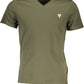 Green Cotton Men T-Shirt
