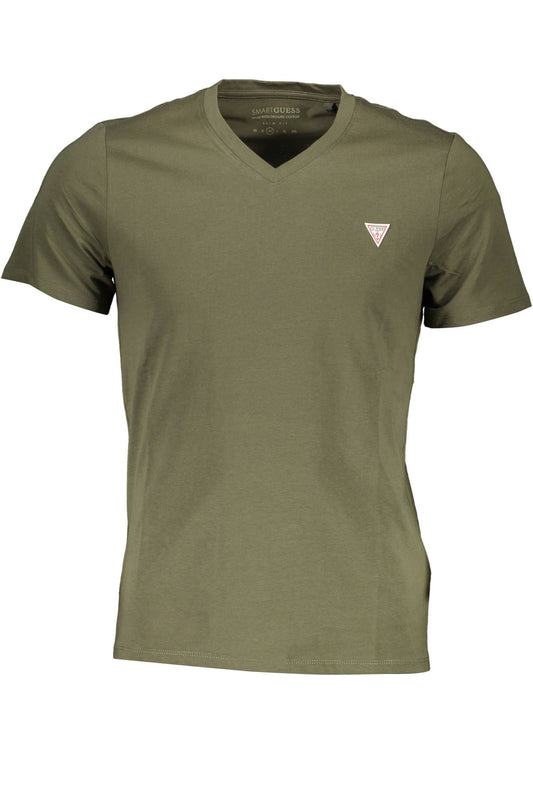 Green Cotton Men T-Shirt
