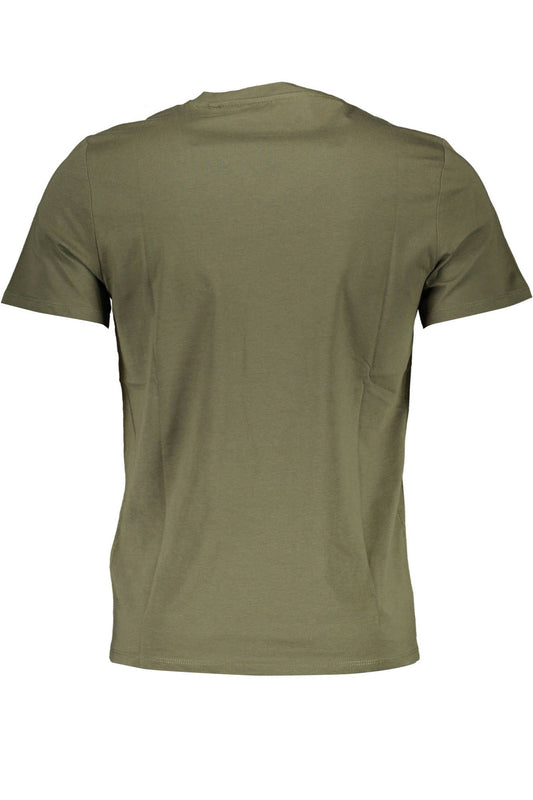 Green Cotton Men T-Shirt