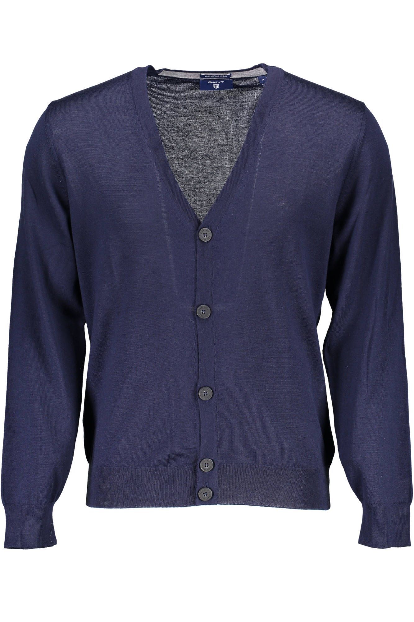 Blue Wool Men Cardigan