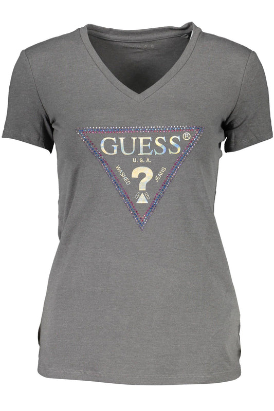 Gray Cotton Women T-Shirt