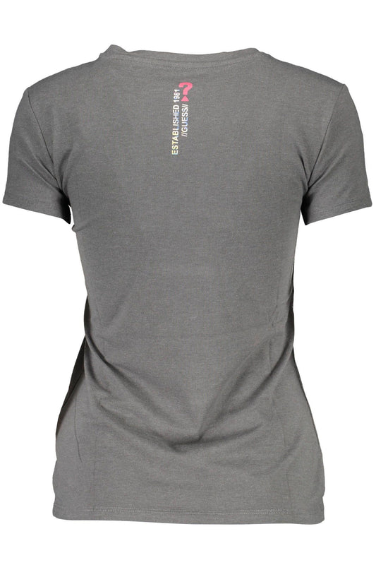 Gray Cotton Women T-Shirt