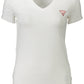 White Cotton Women T-Shirt