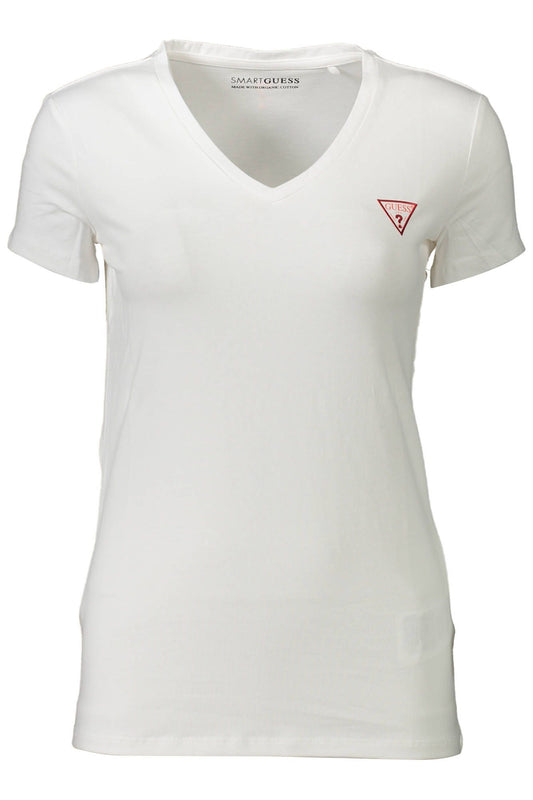 White Cotton Women T-Shirt