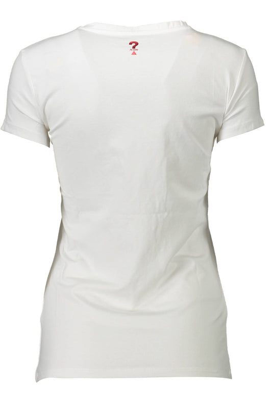 White Cotton Women T-Shirt