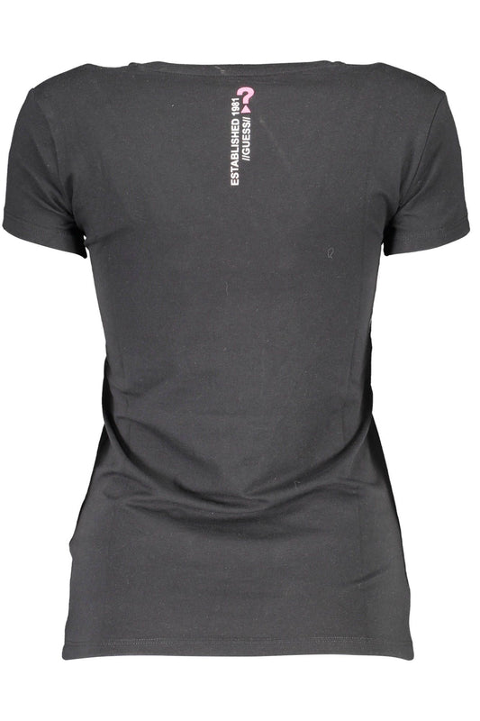 Black Cotton Women T-Shirt