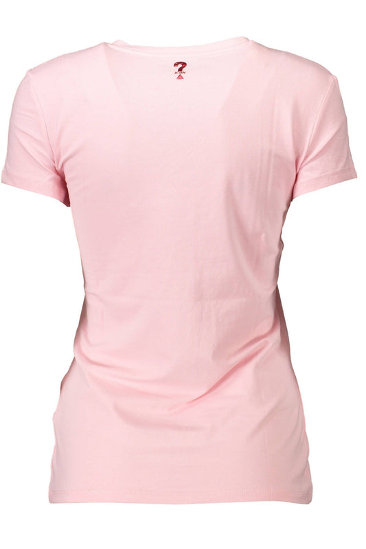 Pink Cotton Women T-Shirt