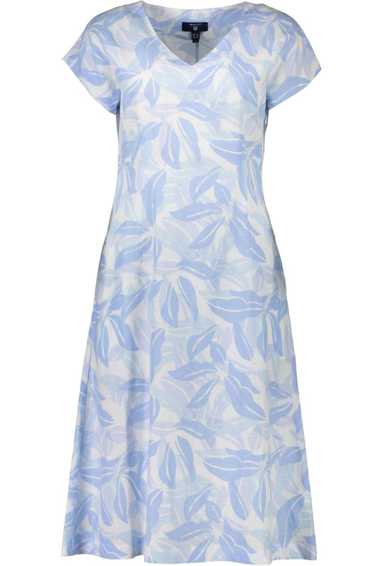 Light Blue Linen Women Dress