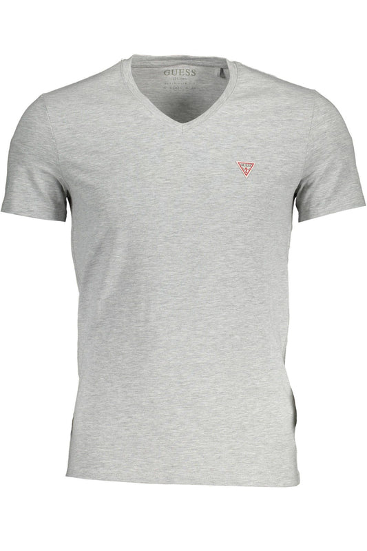 Gray Cotton Men T-Shirt