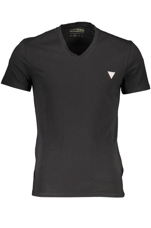 Black Cotton Men T-Shirt