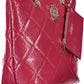 Pink Polyurethane Women Handbag