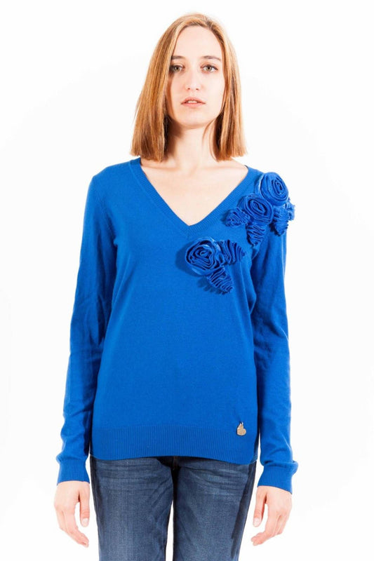 Blue Wool Women Sweater