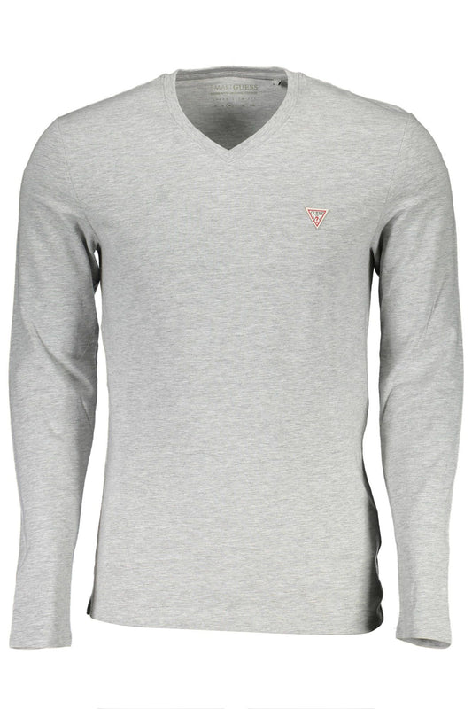 Gray Cotton Men T-Shirt