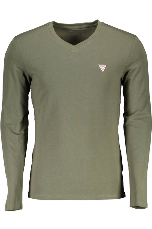Green Cotton Men T-Shirt