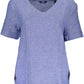 Blue Linen Women T-Shirt