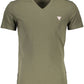 Green Cotton Men T-Shirt