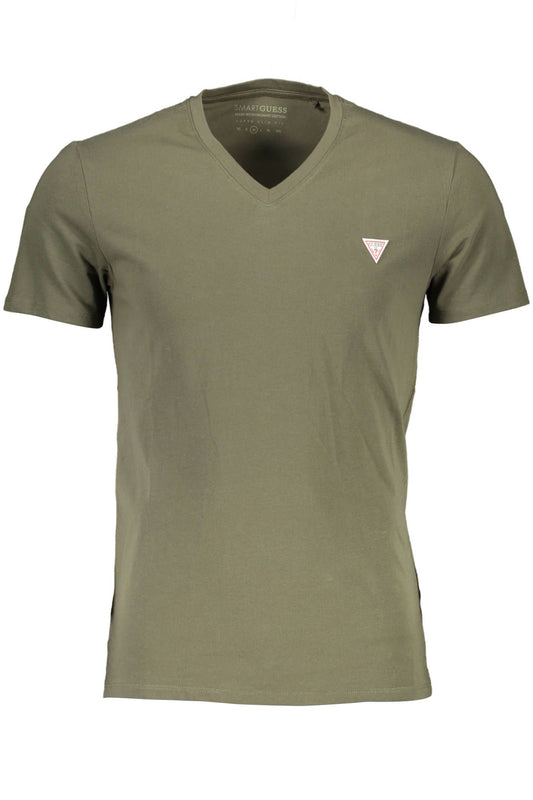 Green Cotton Men T-Shirt
