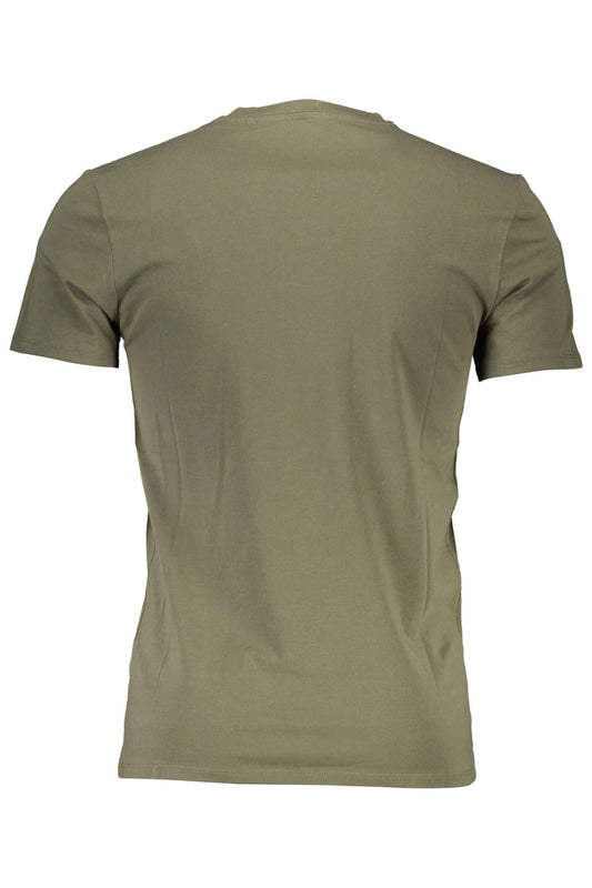 Green Cotton Men T-Shirt