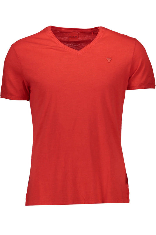 Red Cotton Men T-Shirt