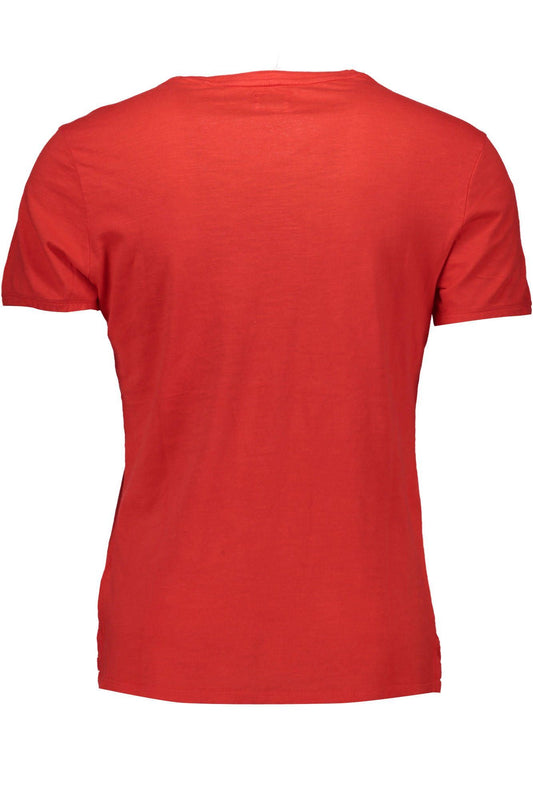 Red Cotton Men T-Shirt