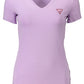 Purple Cotton Women T-Shirt