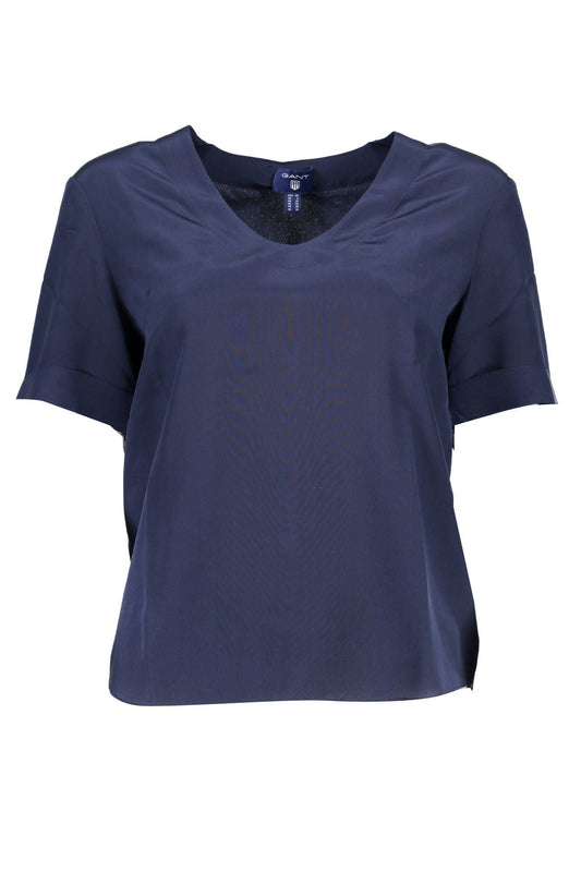Blue Silk Women Top
