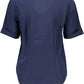 Blue Silk Women Top