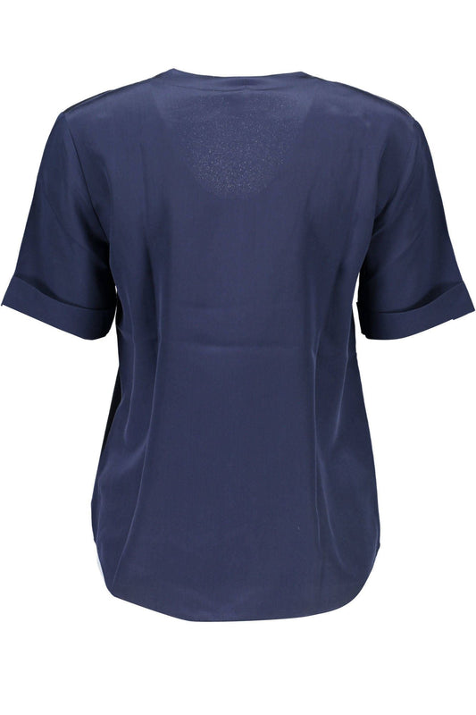 Blue Silk Women Top