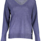 Blue Acrylic Women Sweater