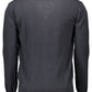 Blue Cotton Men Cardigan