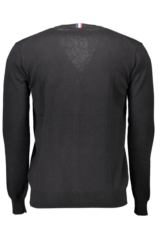 Black Cotton Men Cardigan
