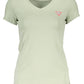 Green Cotton Women T-Shirt