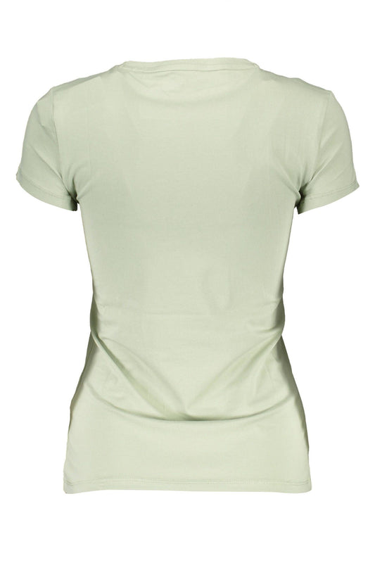 Green Cotton Women T-Shirt