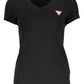 Black Cotton Women T-Shirt