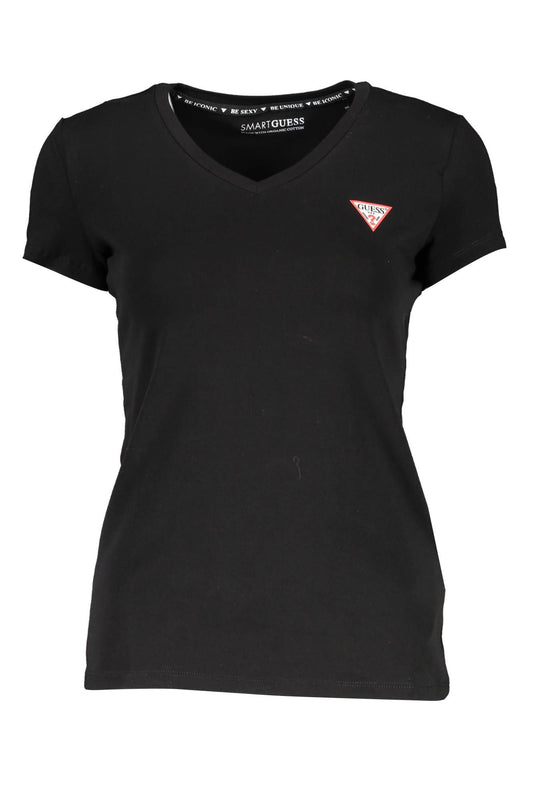Black Cotton Women T-Shirt