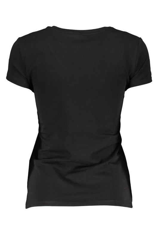 Black Cotton Women T-Shirt