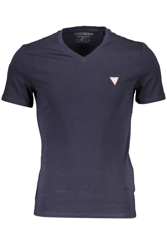 Blue Cotton Men T-Shirt