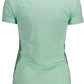 Chic Green V-Neck Logo Tee