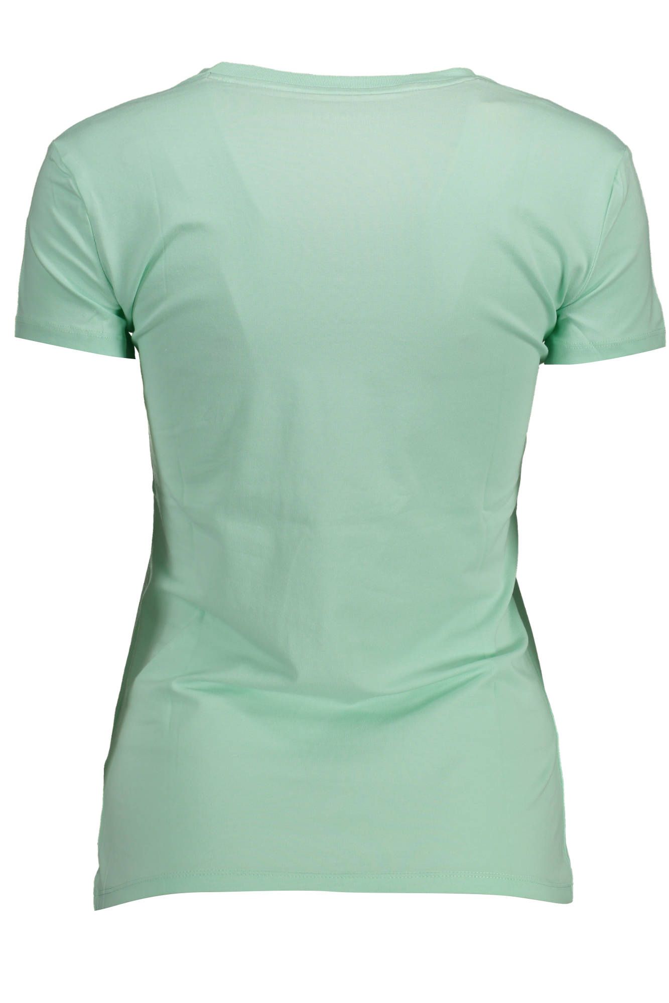 Chic Green V-Neck Logo Tee