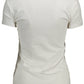 Chic White Organic Cotton V-Neck Tee