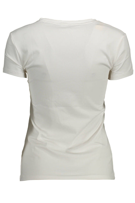 Chic White Organic Cotton V-Neck Tee